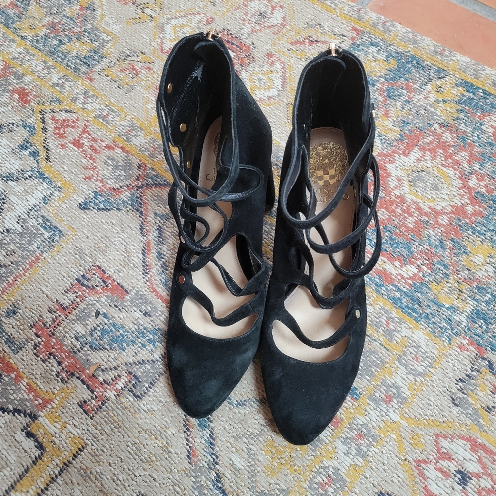 Vince Camuto Black Suede Heels